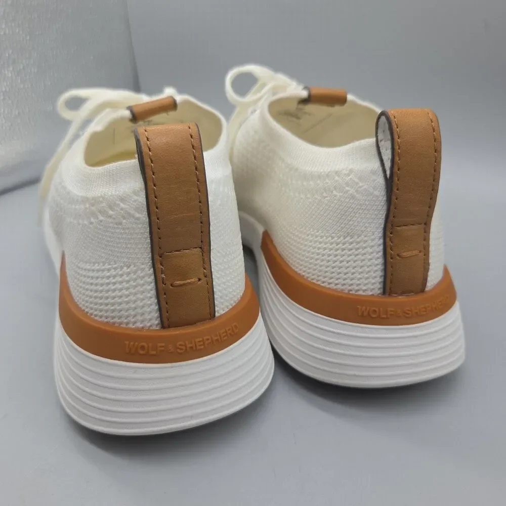 Wolf and Shepherd Swiftknit Derby Mens lightweight white mesh shoes  size 8 NEW